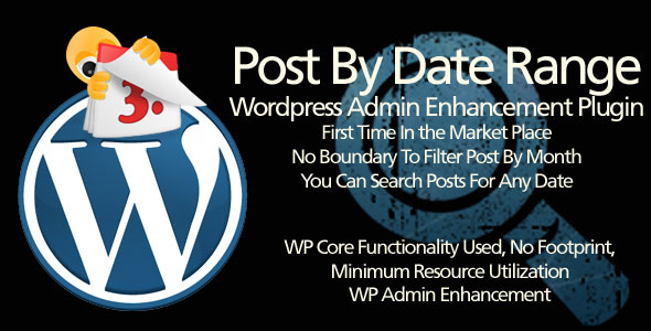 Posts By Date Range - WordPress plugin for admin